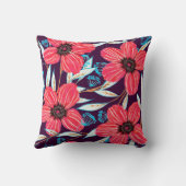 手描きのフローラの継ぎ目のない模様。スケッチ クッション (裏面)