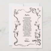 手描きのブライズメイド提案カード 招待状 (裏面)