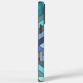 手描きのブルー幾何学トライアングルデザイン Case-Mate iPhoneケース (裏面 / 右)
