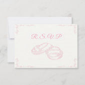 手描きのベビーガールRSVPカード 出欠カード (正面)