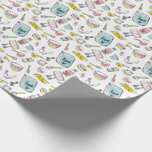 手描きのベーキングパターン包装紙