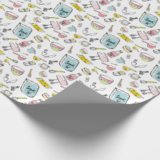 手描きのベーキングパターン包装紙 ラッピングペーパー