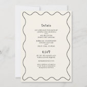 手描きのホイッシカルでおしゃれなファンキーな結婚式 招待状 (裏面)
