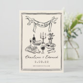 手描きのポップな筆記体で「Save the date」 セーブザデート (スタンド正面)