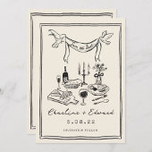 手描きのポップな筆記体で「Save the date」 セーブザデート