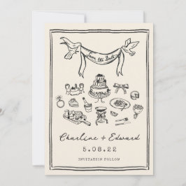 手描きのポップな筆記体で「Save the date」 セーブザデート