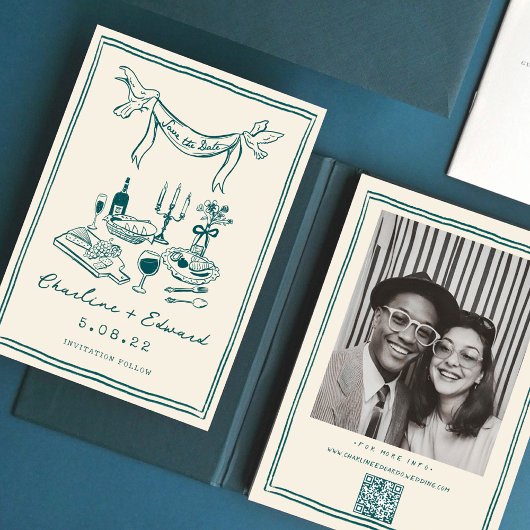 手描きのポップな筆記体 保存日付 セーブザデート