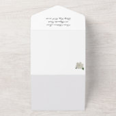 手描きのマグノリア すべてのマグノリアが１つの中に オールインワン招待状 (外側)