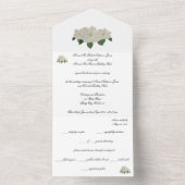 手描きのマグノリア すべてのマグノリアが１つの中に オールインワン招待状 (内側)