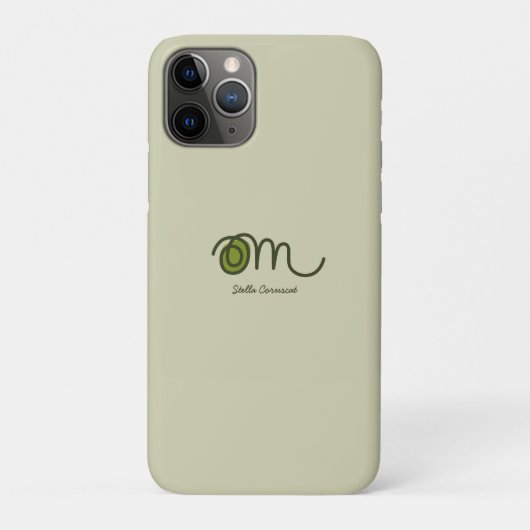 手描きのミニマルオーム オリジナル文字入り Case-Mate iPhoneケース (裏)