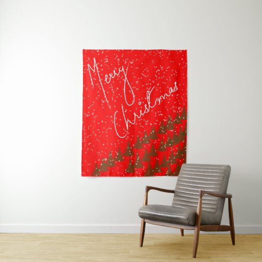 手描きのメリークリスマス タペストリー (インサイチュ)