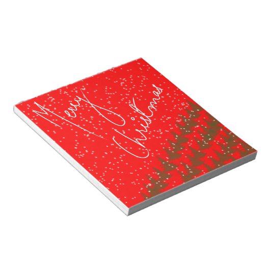 手描きのメリークリスマス ノートパッド (アングル)