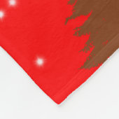 手描きのメリークリスマス フリースブランケット (角)