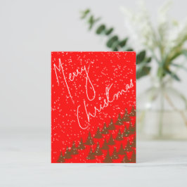 手描きのメリークリスマス ポストカード