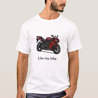手描きのモーターバイクの漫画 Tシャツ