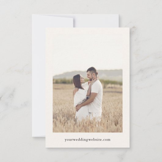 手描きのヤシの木とトロピカルなデザインが小さな結婚式にぴったり セーブザデート (裏面)