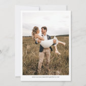 手描きのヤシの木の写真 ウェディングサイト セーブザデート (裏面)