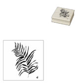 手描きのヤシの葉のアートスタンプ ラバースタンプ (押印)