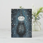 手描きのユニークなクリスマスカード シーズンカード (スタンド正面)