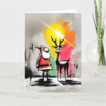 手描きのユニークなクリスマスカード