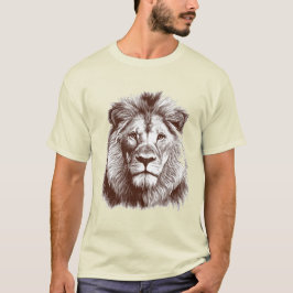 手描きのライオン Tシャツ