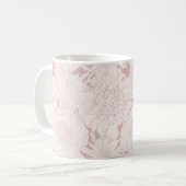 手描きのラインガーデンと熱帯の花。 コーヒーマグカップ (正面左)