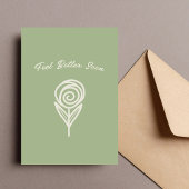 手描きのラインローズ - 早く良くなってね サンキューカード