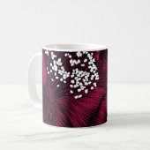 手描きのラクダの花柄 コーヒーマグカップ (正面左)
