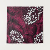 手描きのラクダの花柄 タペストリー (正面(横))