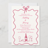 手描きのリハーサルディナー前夜 招待状 (裏面)