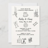 手描きのリハーサルディナー前夜 招待状 (裏面)