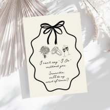 手描きのリボンと花のメイドオブオナーへの提案