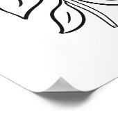 手描きのレモンの枝のアート ポスター (角)