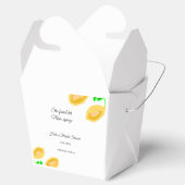 手描きのレモンリーフがQRコードを追加した結婚前のお茶会 フェイバーボックス (オープン)