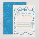 手描きのレモン結婚アドバイスカード 招待状 (正面/裏面)