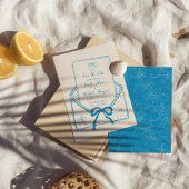 手描きのレモン イタリアン セーブ・ザ・デート 招待状