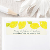 手描きのレモン シトラス アドレス ラベル (インサイチュ)