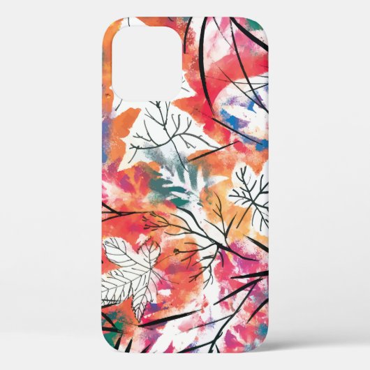 手描きのレモン、青い葉のパターン。 Case-Mate iPhoneケース (裏面)