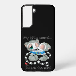 手描きのロマンチックなワオキツネミモのカップル SAMSUNG GALAXY S22+ケース