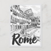 手描きのローマイタリアの風景のランドマーク ポストカード (正面)