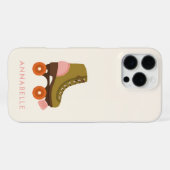 手描きのローラースケートイラストに名前を追加 iPhoneケース (裏面横)