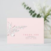 手描きのワイルドフラワーのエレガントな感謝 サンキューカード (スタンド正面)