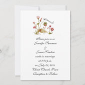 手描きのワイルドフラワーの結婚式招待状 招待状 (裏面)