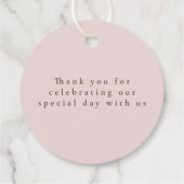 手描きのワイルドフラワー ミニマル お礼の品 フェイバータグ (裏面)