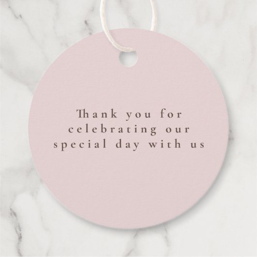 手描きのワイルドフラワー ミニマル お礼の品 フェイバータグ (裏面)