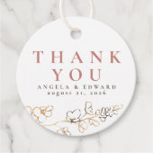 手描きのワイルドフラワー ミニマル お礼の品 フェイバータグ (正面)