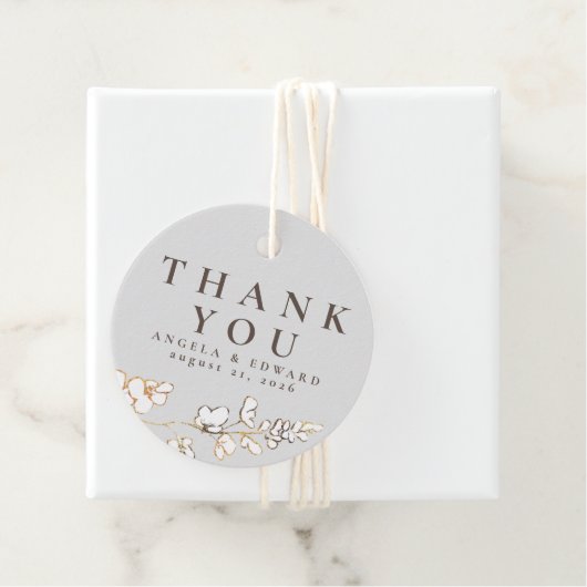 手描きのワイルドフラワー ミニマル お礼 フェイバータグ (インサイチュ)