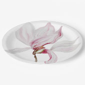 手描きのワイルドランオーキッド ペーパープレート (アングル)