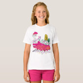 手描きのワニの野生アート Tシャツ (正面フル)