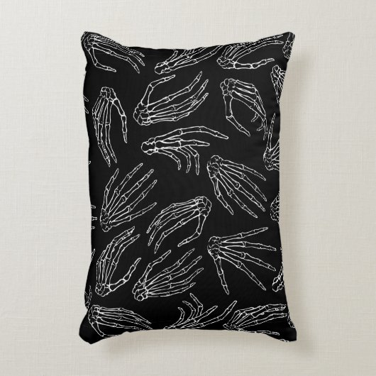 手描きのヴィンテージの継ぎ目なしパターン。人間の骨は アクセントクッション (正面(垂直))